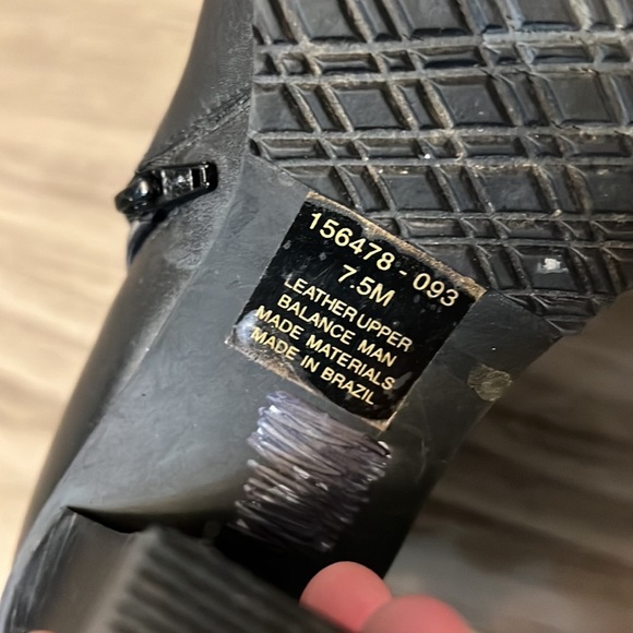 COLIN STUART BLACK LEATHER ANKLE BOOTS 7.5 - Picture 13 of 16